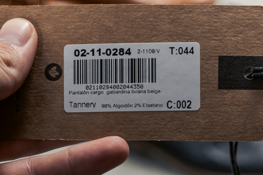 Cargo de gabardina