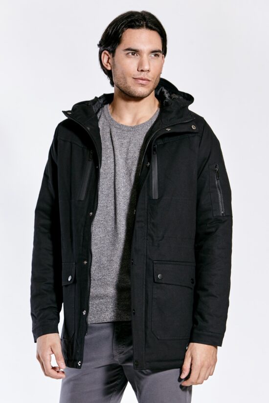 Parka de gabardina