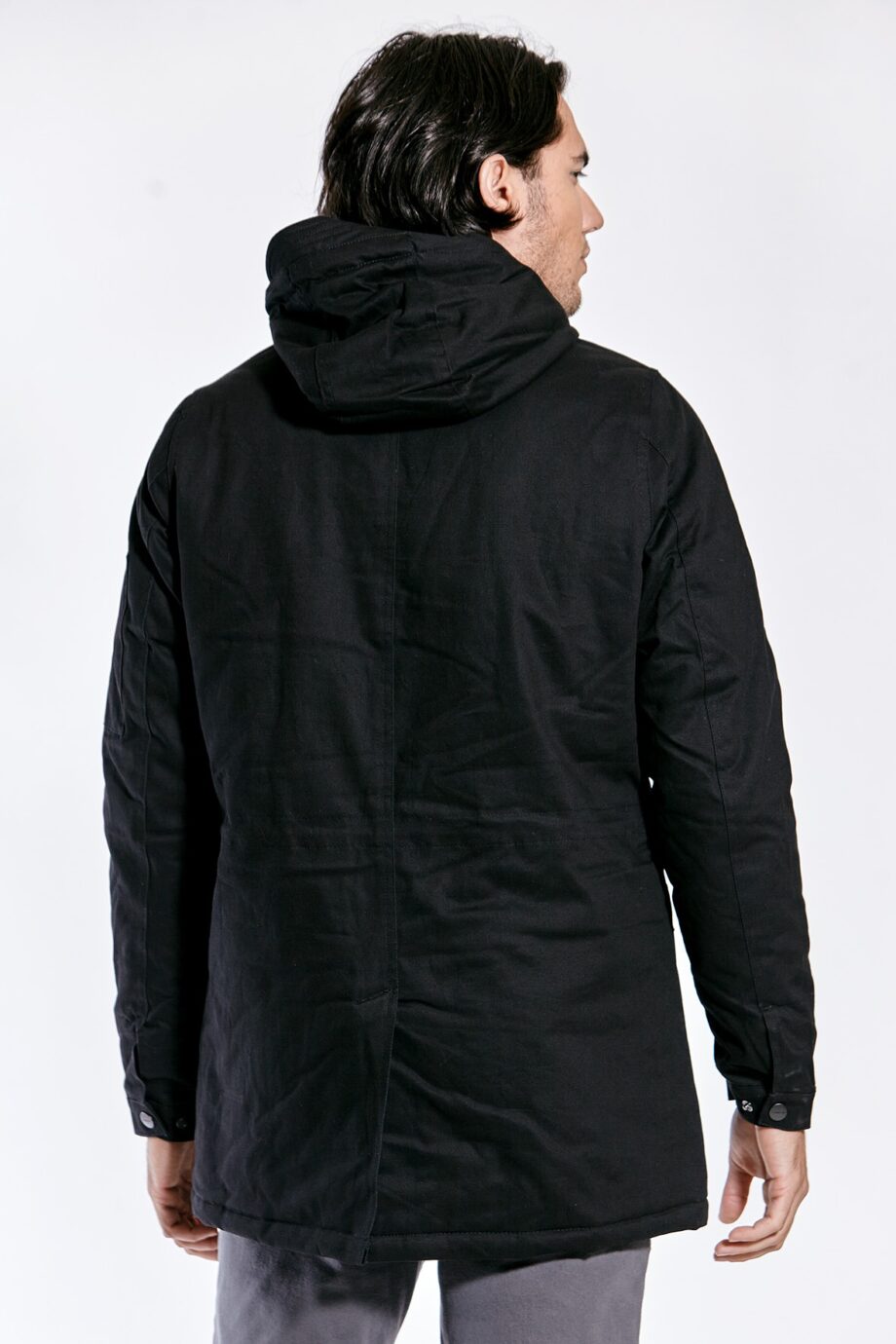 Parka de gabardina