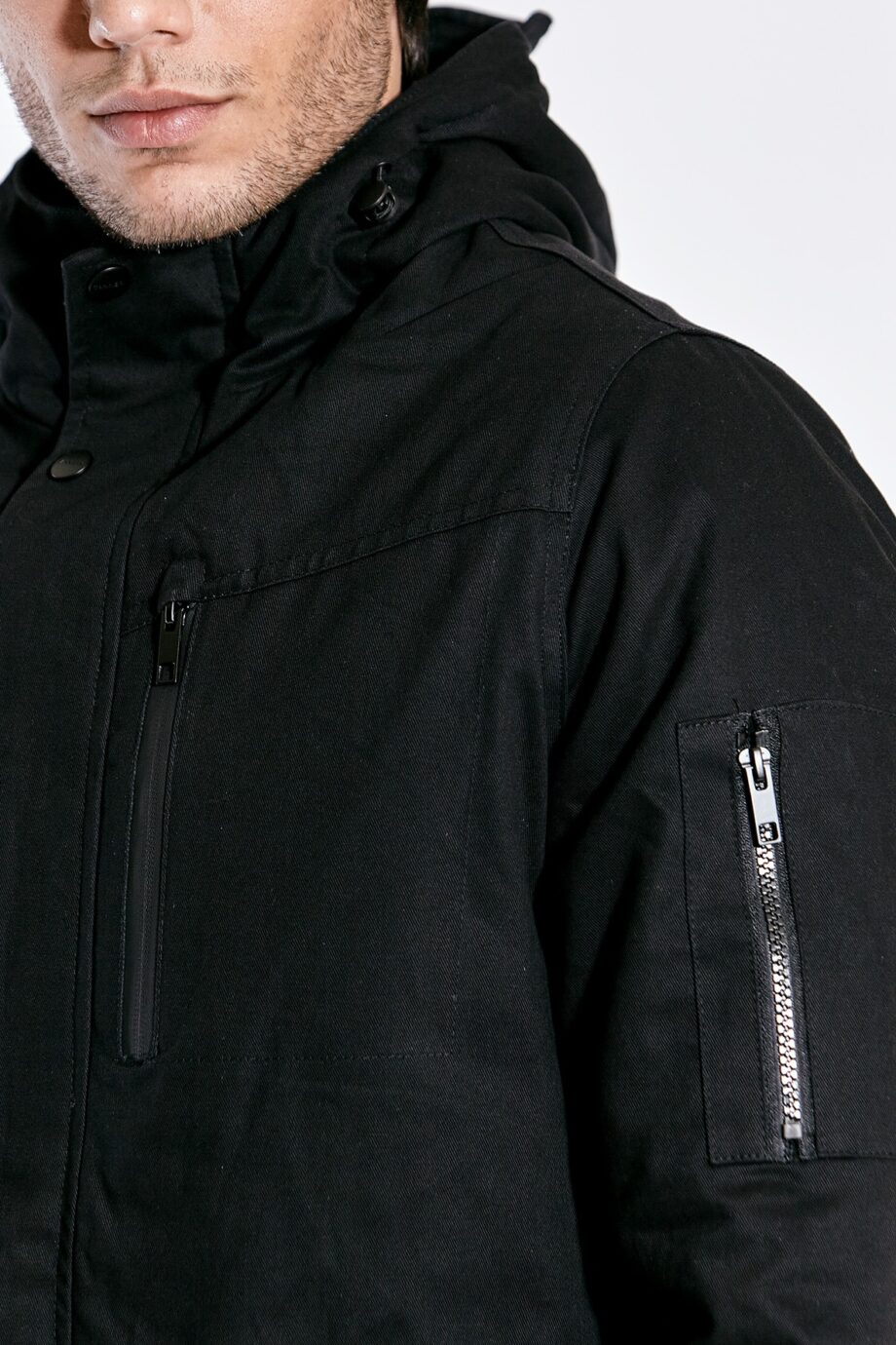 Parka de gabardina