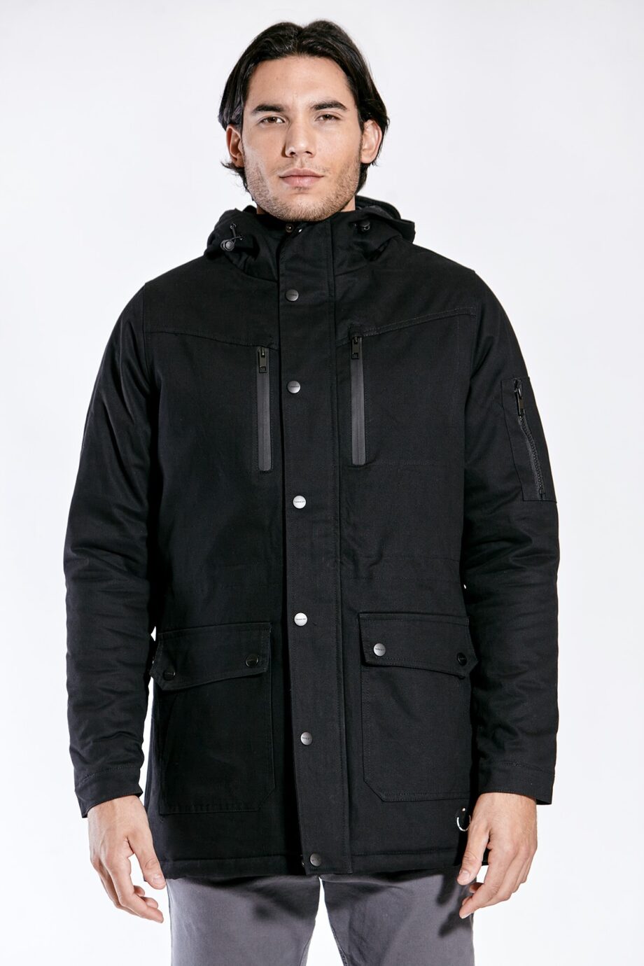 Parka de gabardina