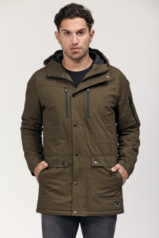 Parka de gabardina
