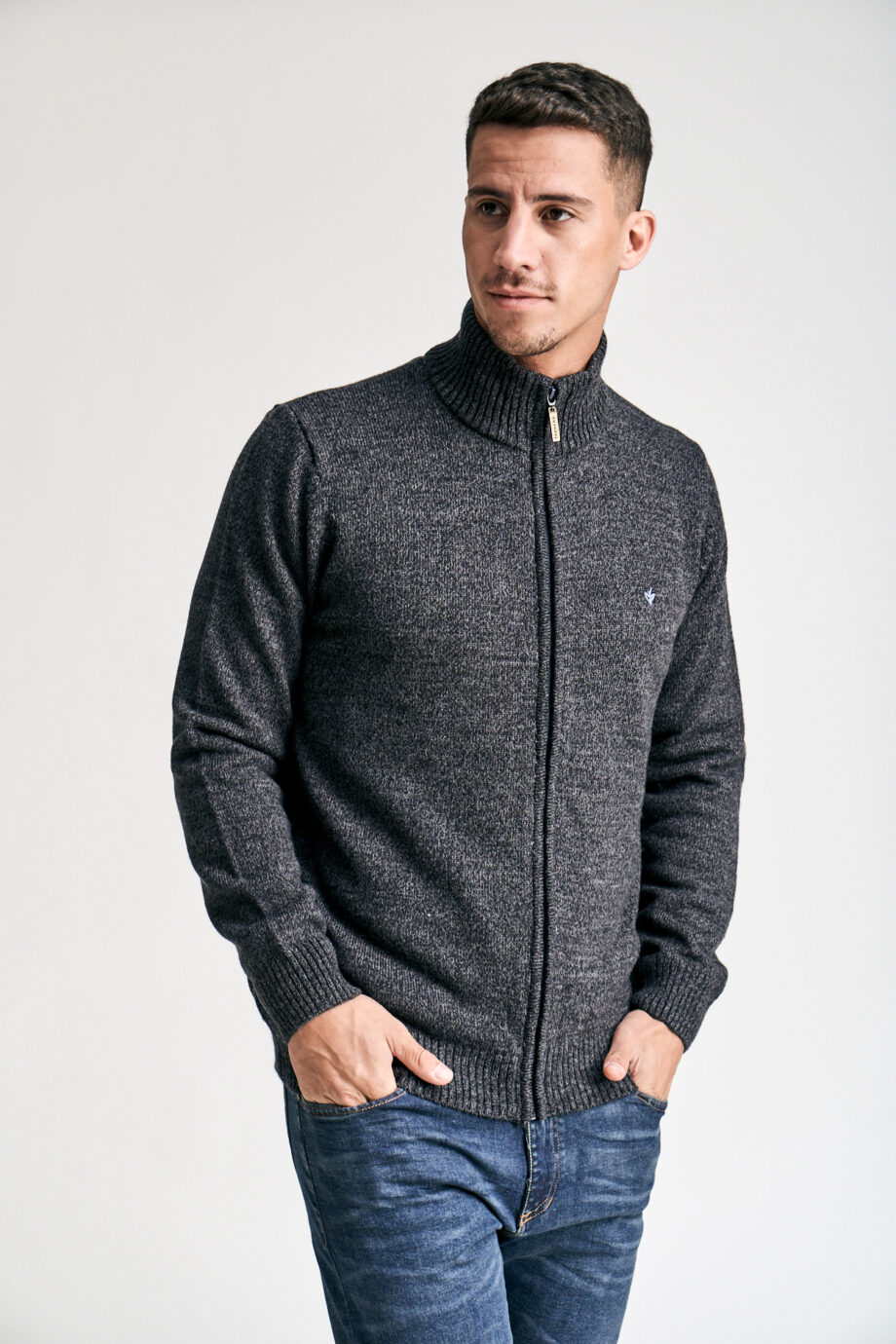 Campera tejida lisa