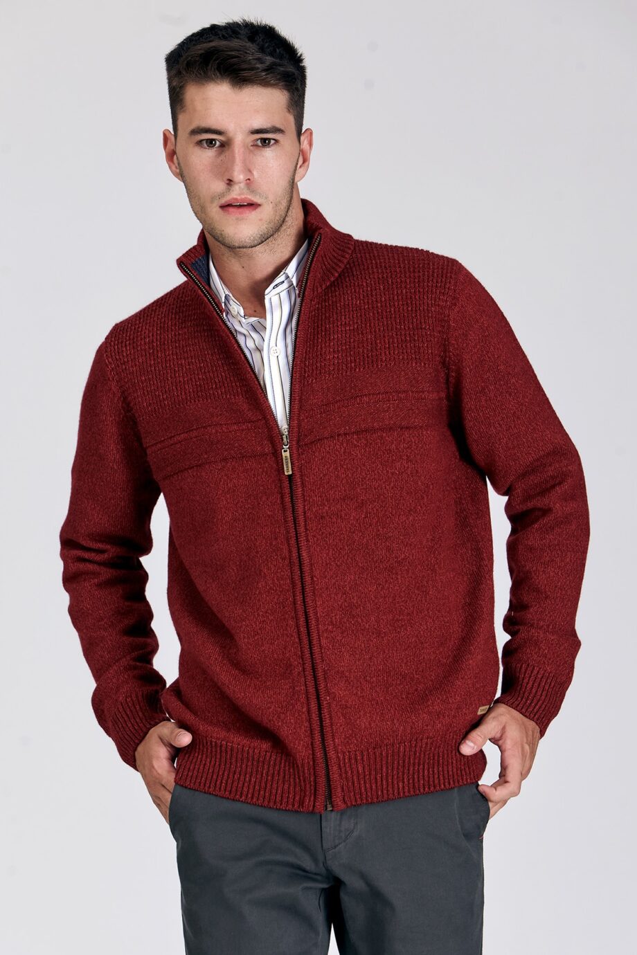 Campera con tejido de punto