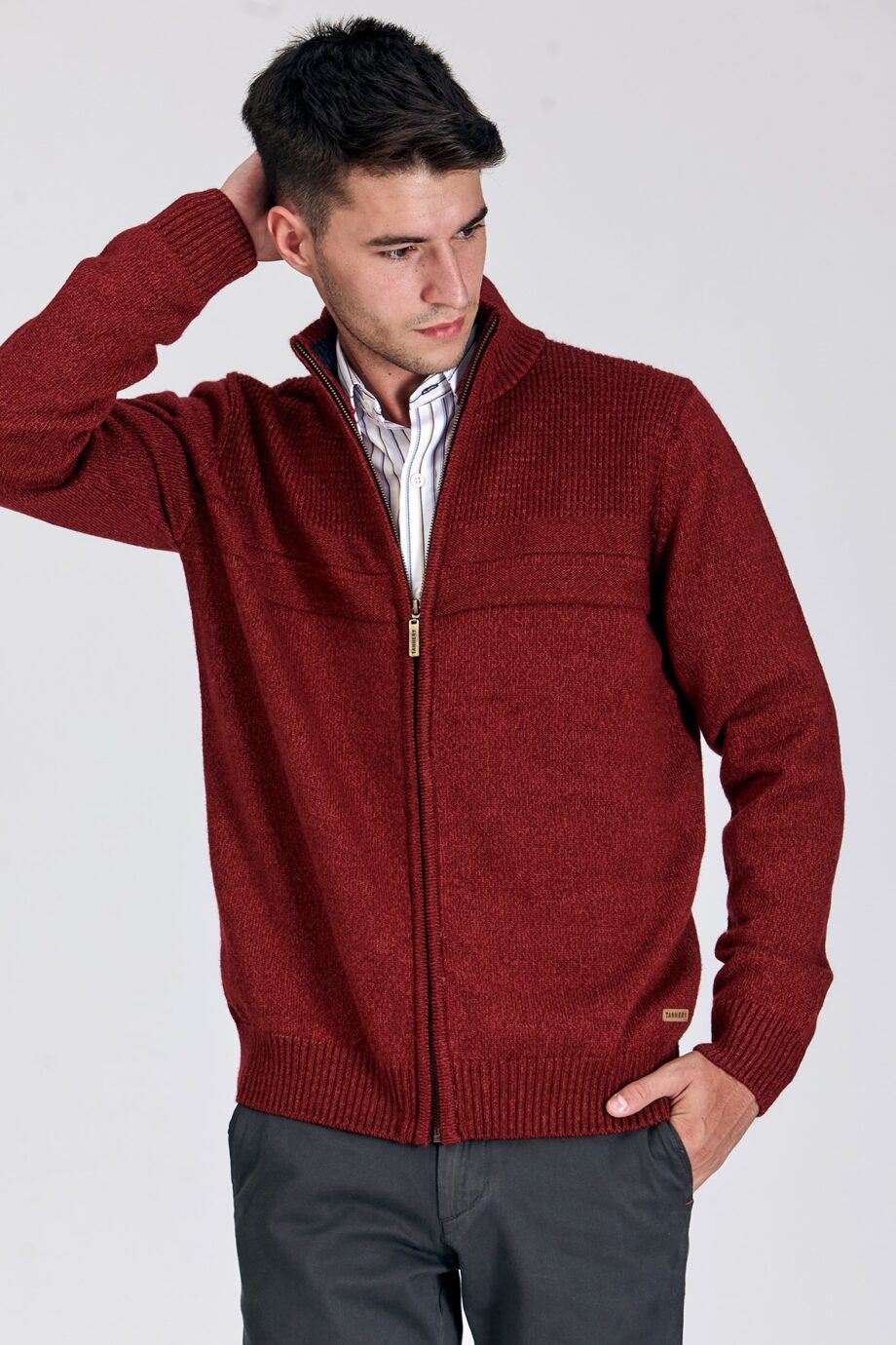 Campera con tejido de punto