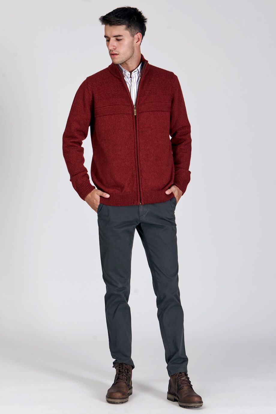 Campera con tejido de punto