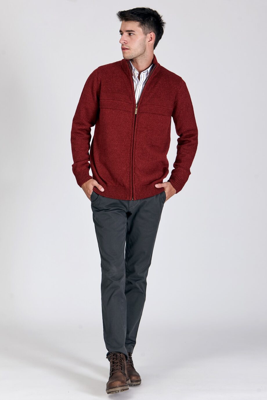 Campera con tejido de punto