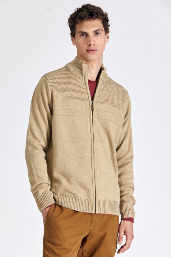 Campera con tejido de punto