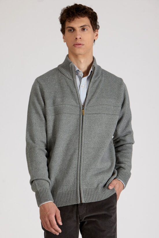 Campera con tejido de punto