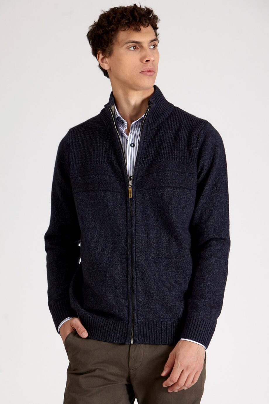 Campera con tejido de punto