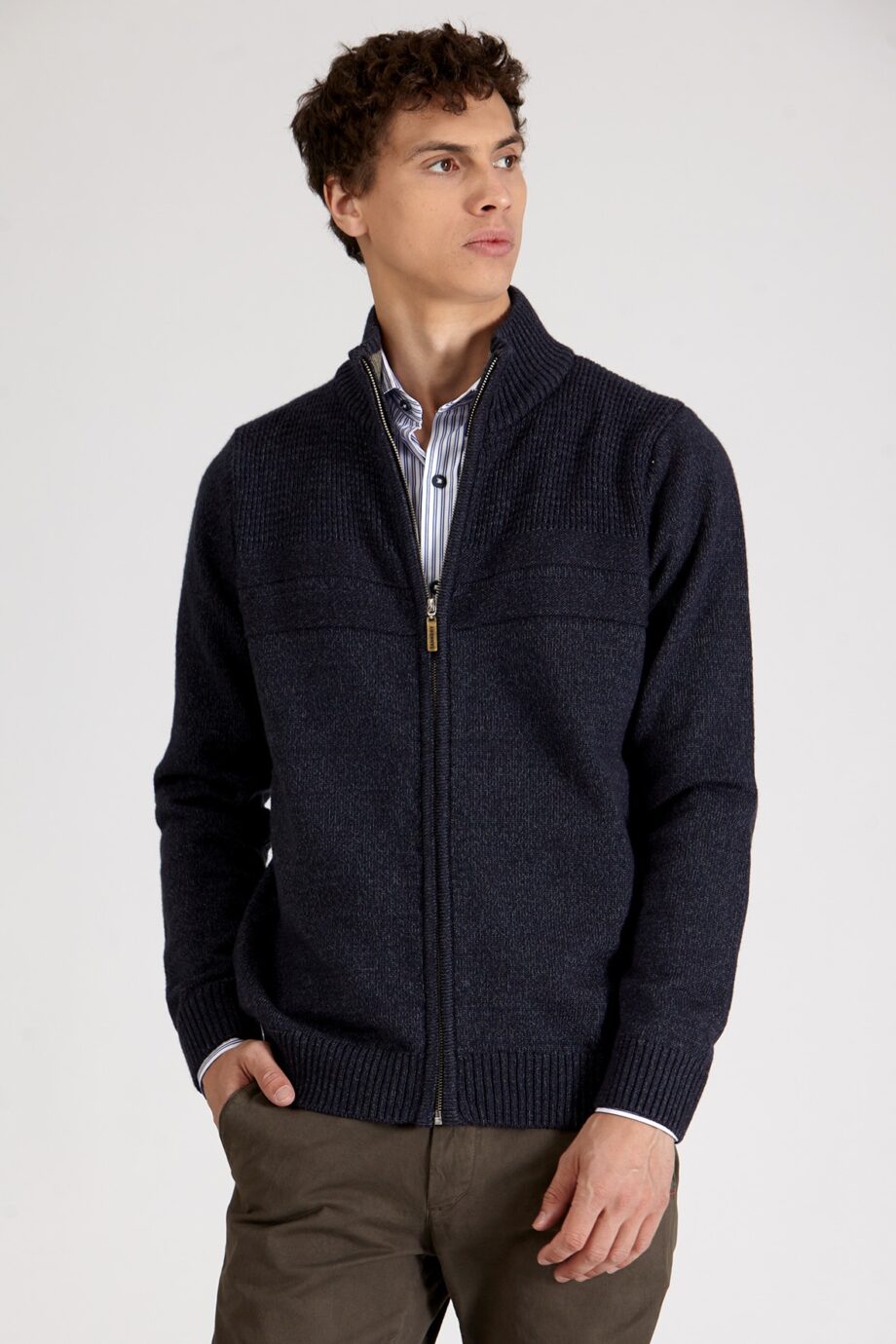 Campera con tejido de punto