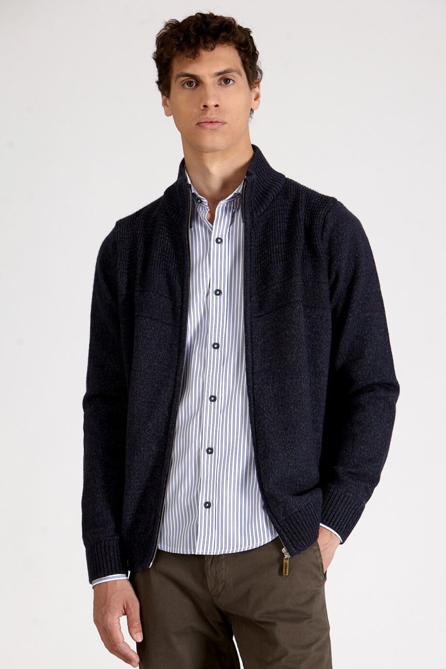 Campera con tejido de punto
