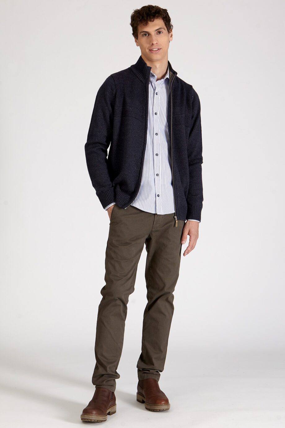 Campera con tejido de punto