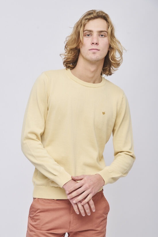 Sweater liso escote redondo