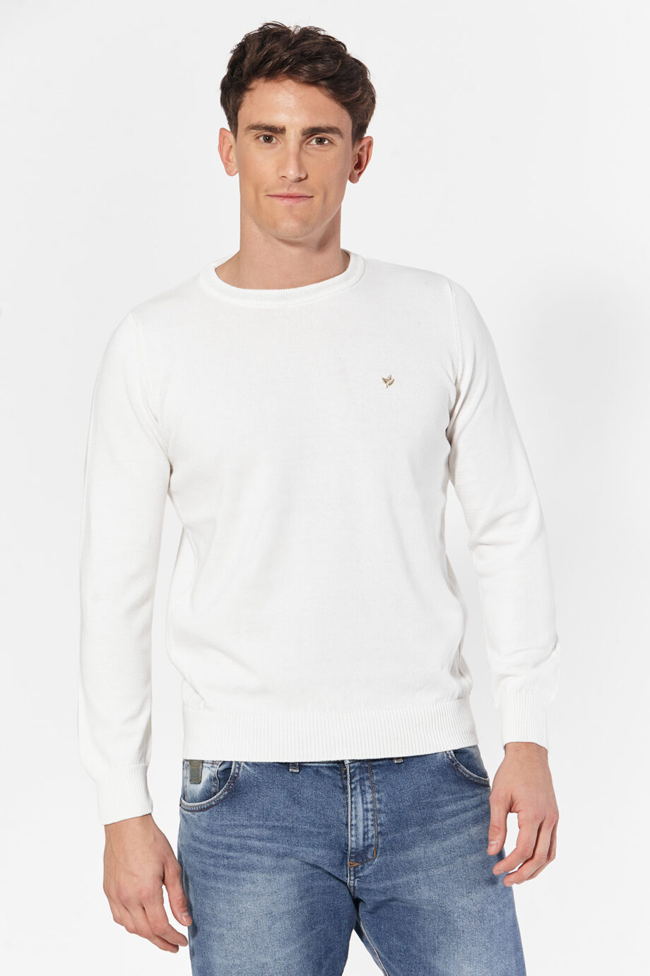 Sweater liso escote redondo