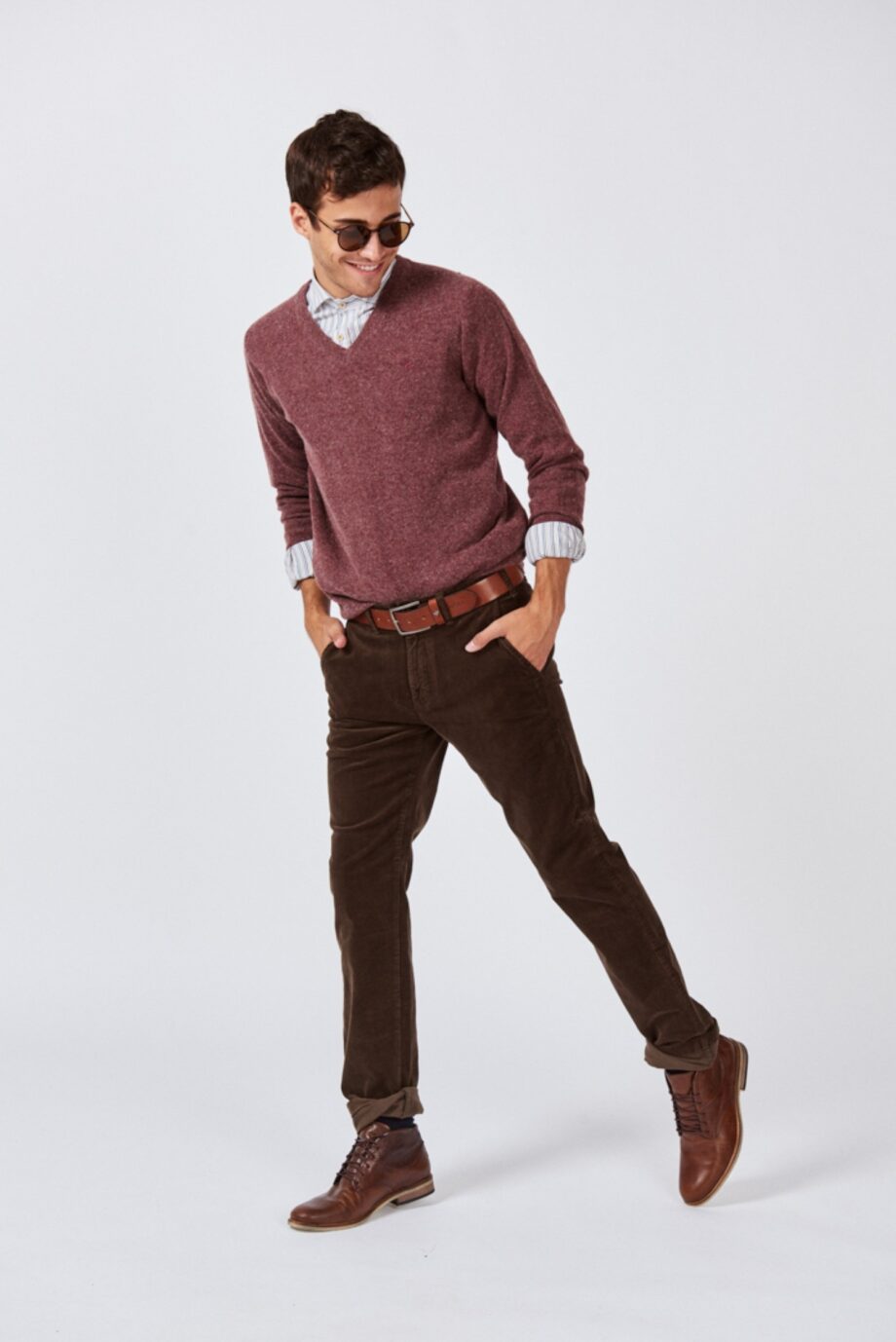 Sweater escote V de lana