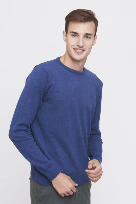 Sweater liso escote redondo
