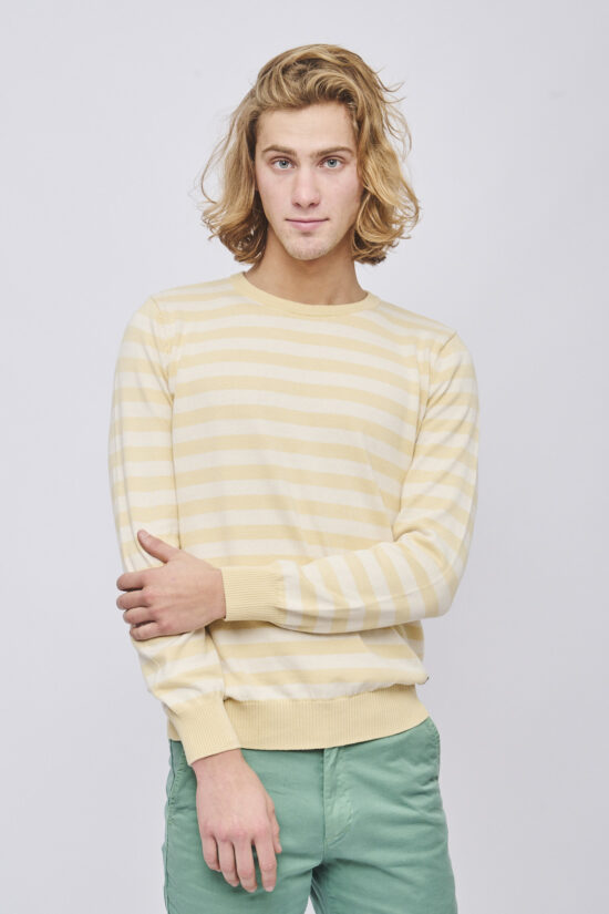 Sweater rayado de algodón