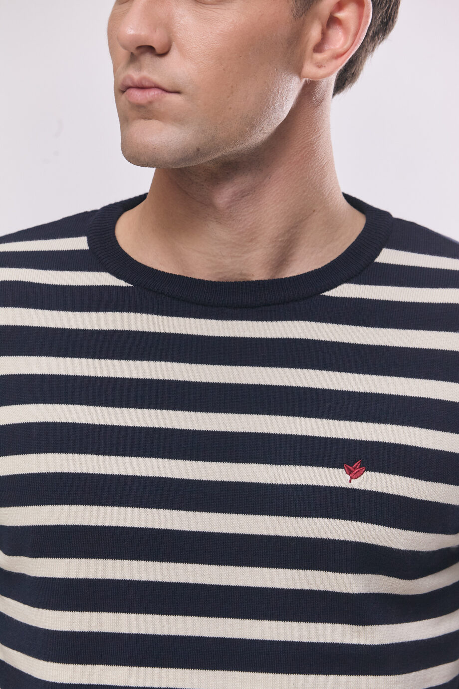 Sweater rayado de algodón