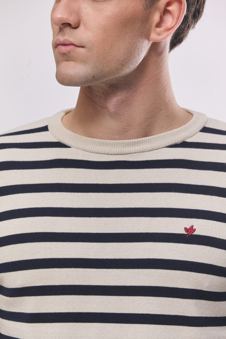 Sweater rayado de algodón