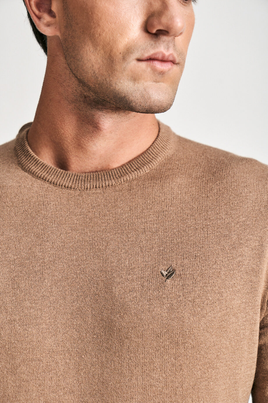 Sweater liso cuello redondo