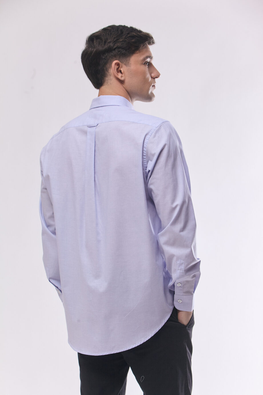 Camisa lisa regular fit de fil a fil