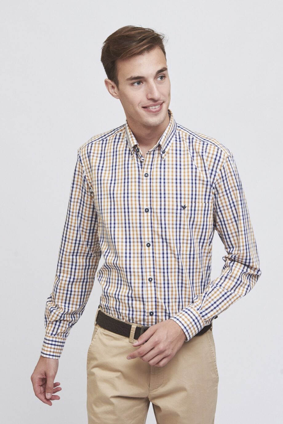 Camisa regular fit a cuadros