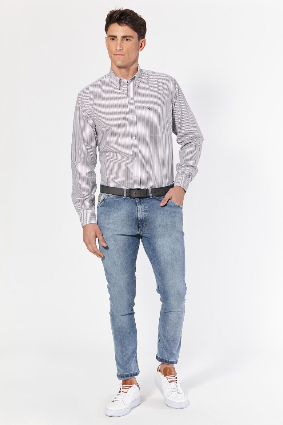 Camisa regular fit a rayas