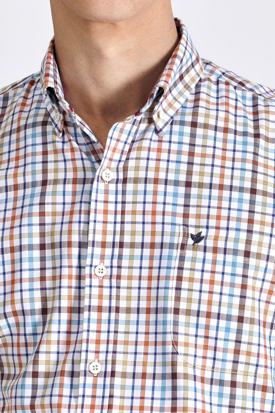 Camisa regular fit a caudros