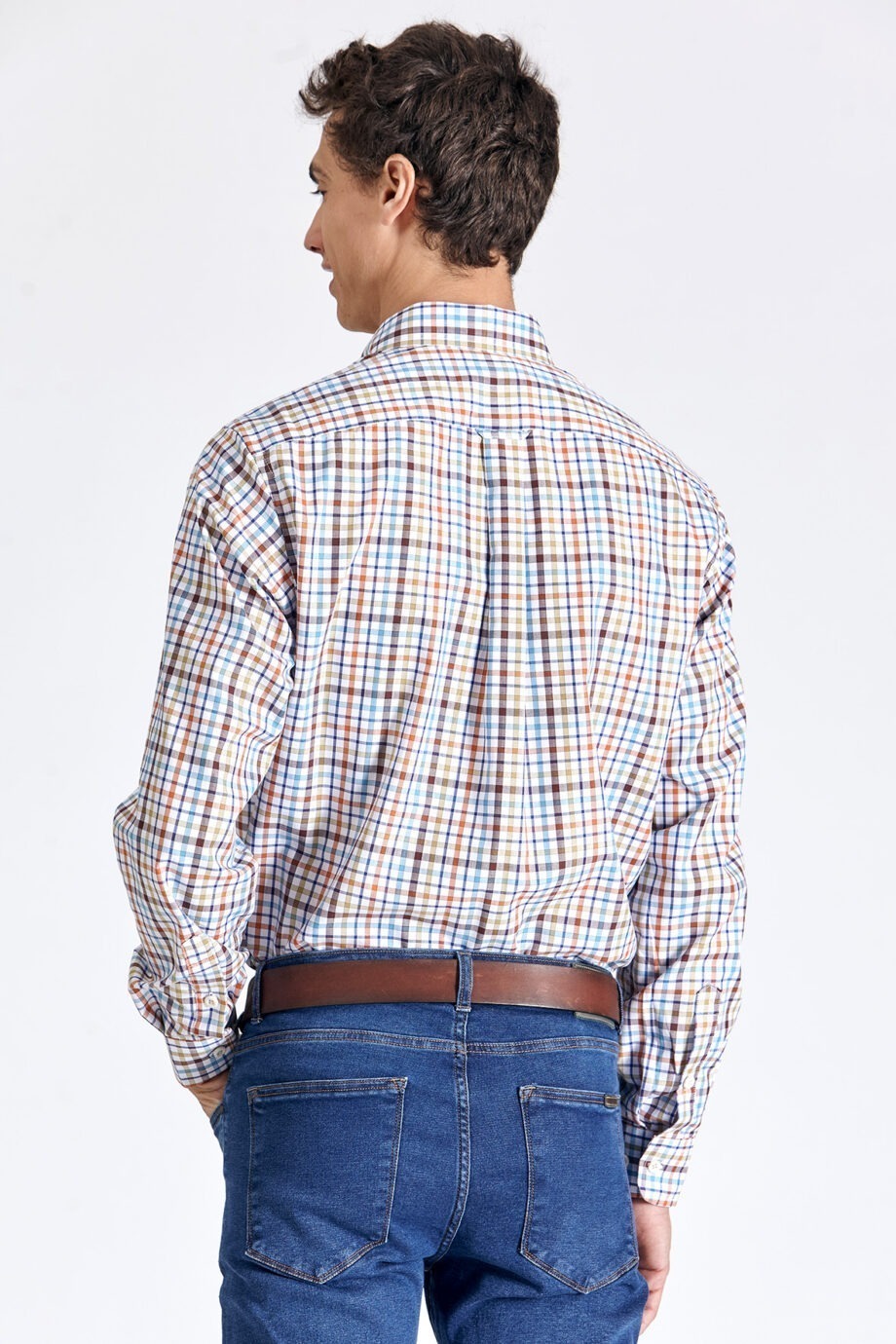 Camisa regular fit a caudros