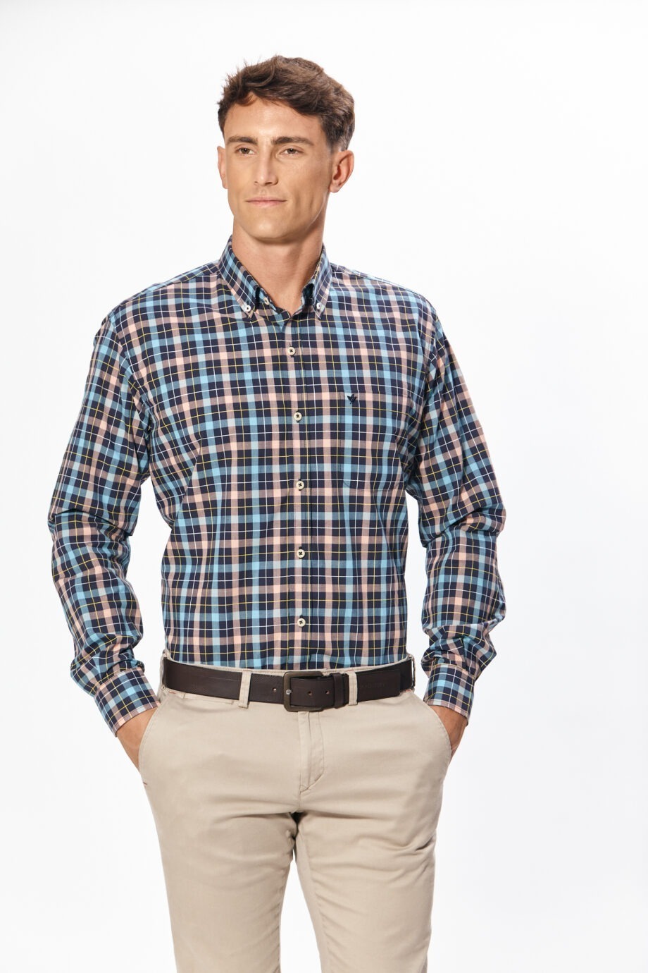 Camisa regular fit a cuadros