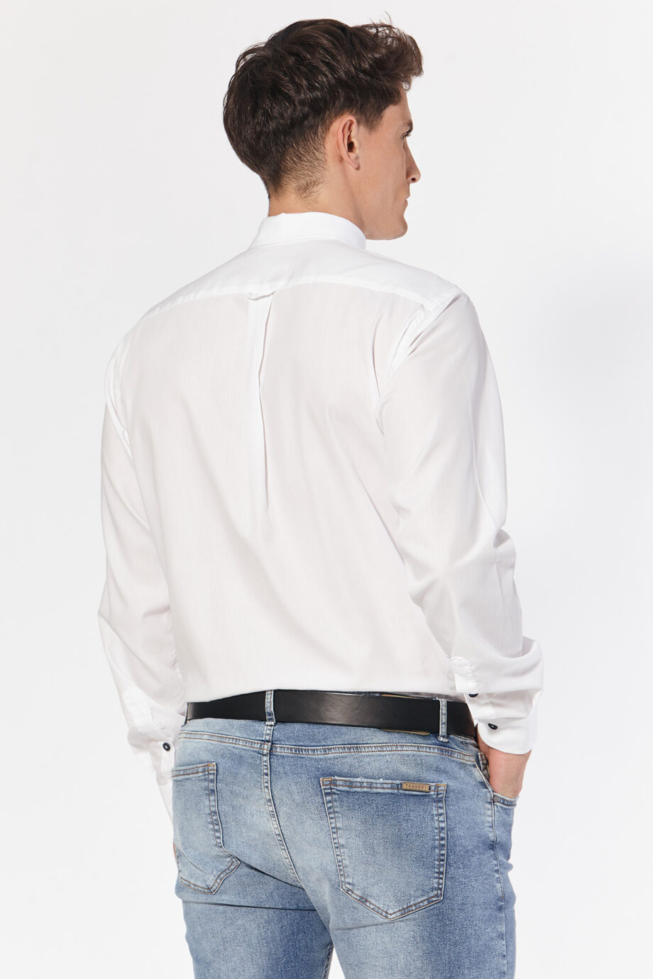 Camisa regular fit de poplin