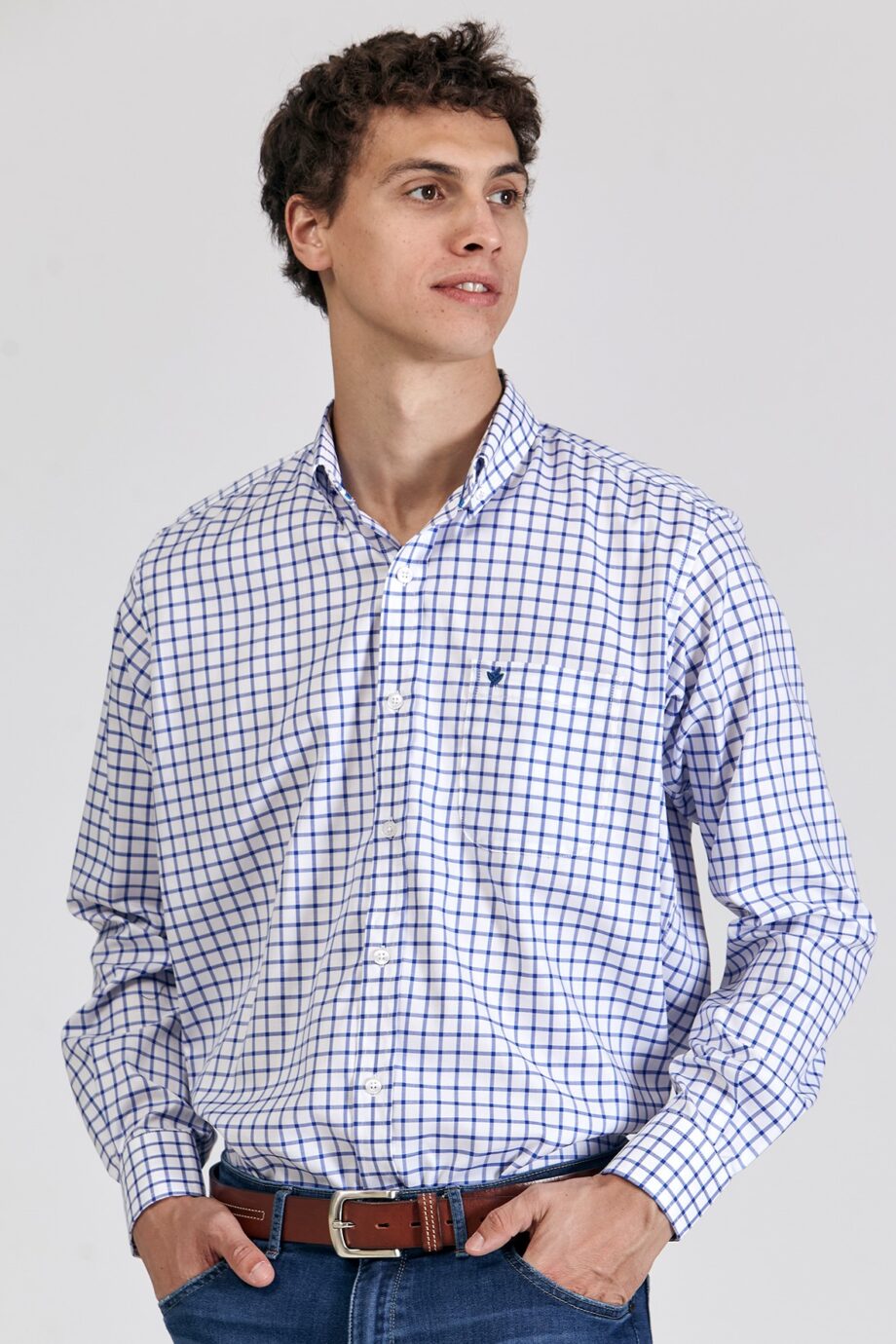 Camisa regular fit a cuadros