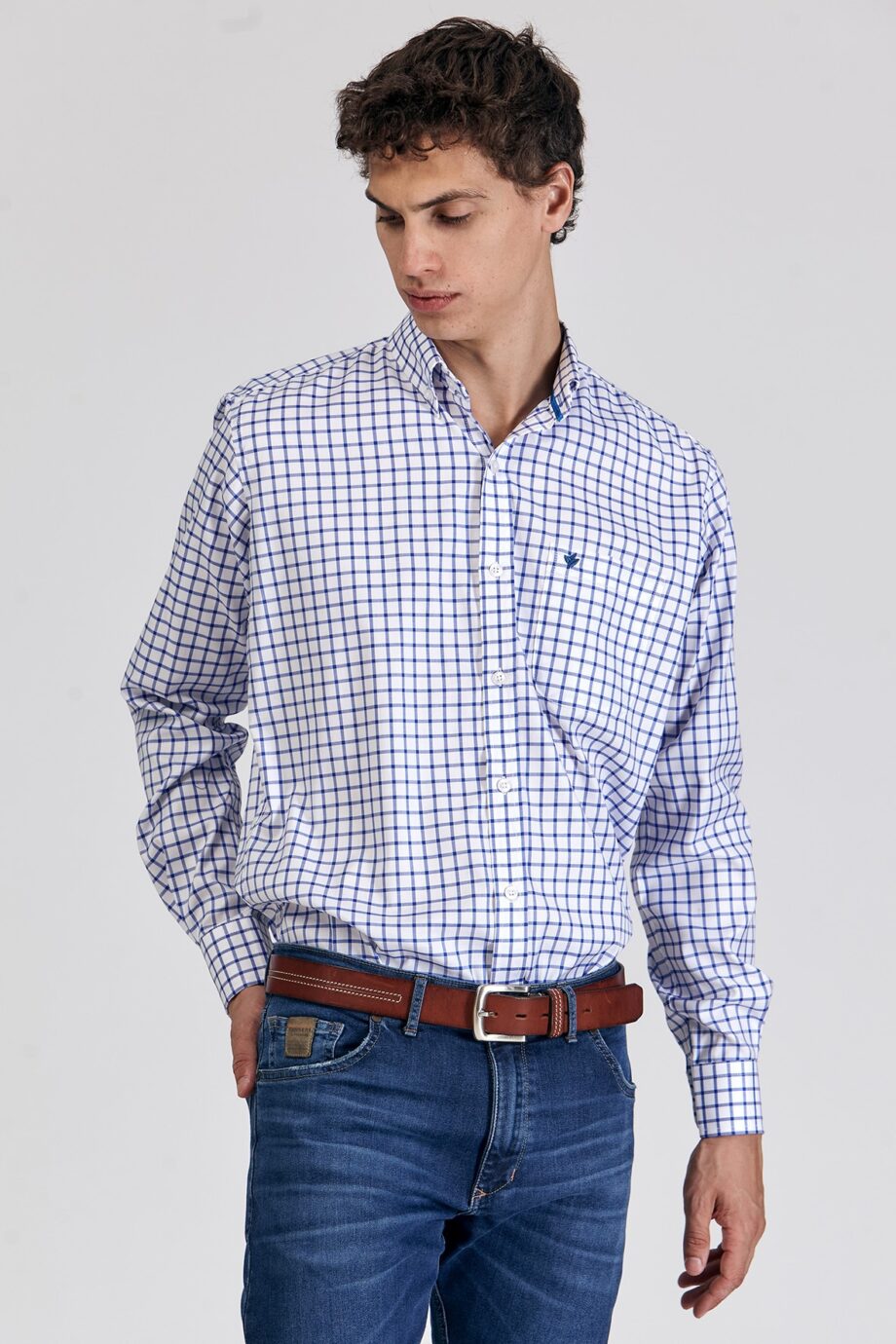 Camisa regular fit a cuadros