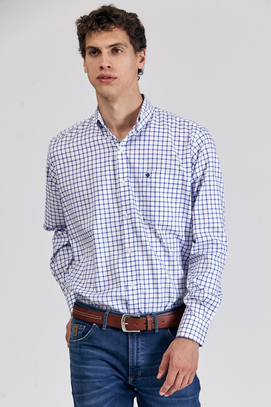 Camisa regular fit a cuadros