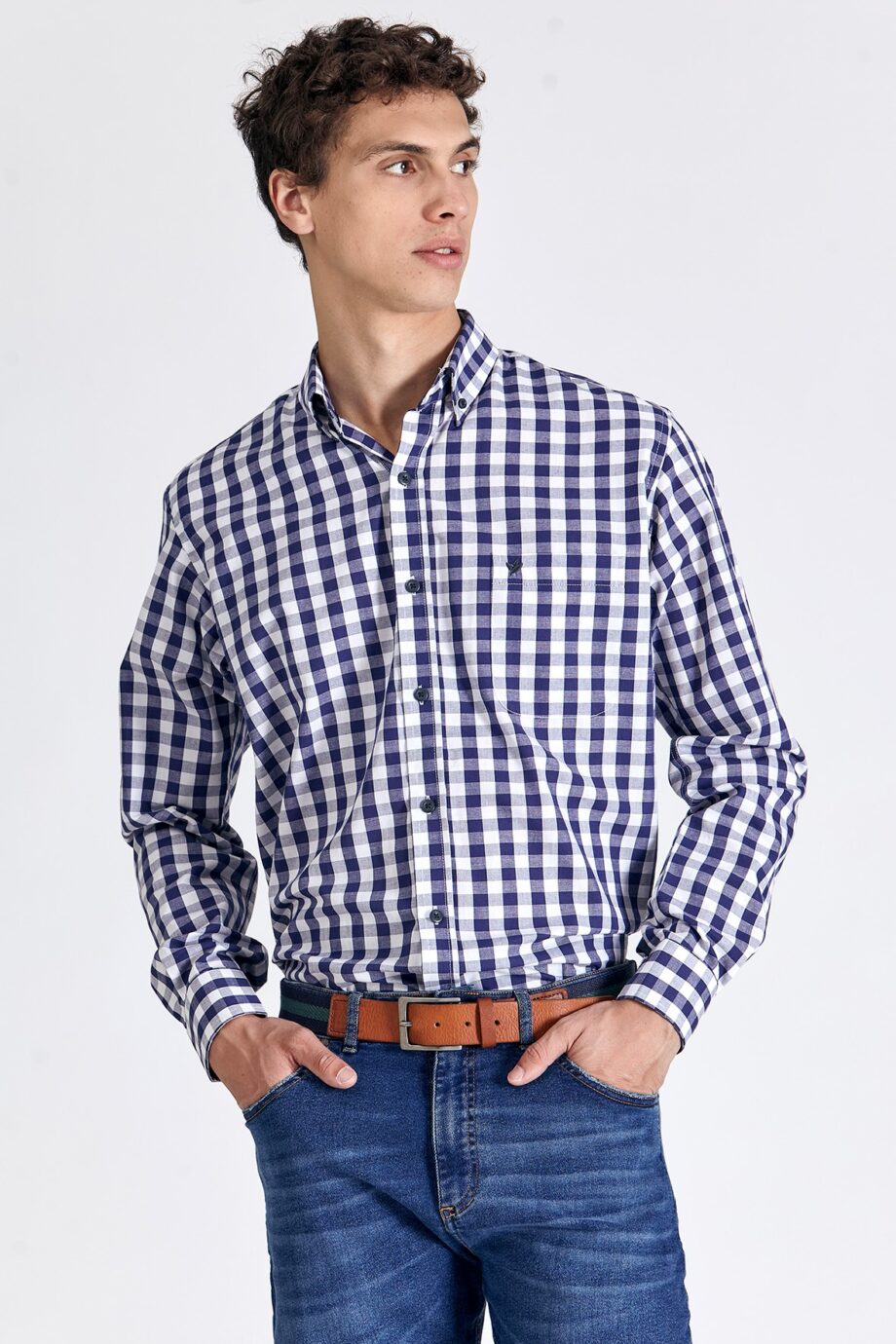 Camisa regular fit a cuadros
