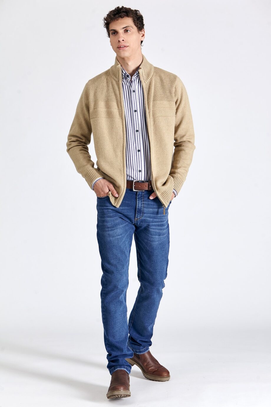 Camisa regular fit a rayas