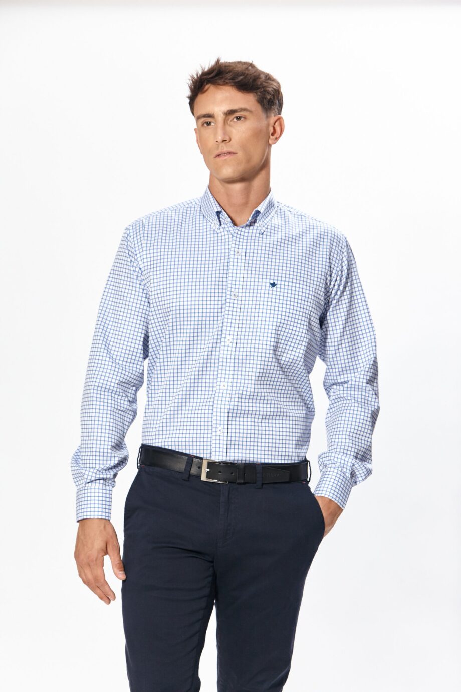 Camisa regular fit a cuadros