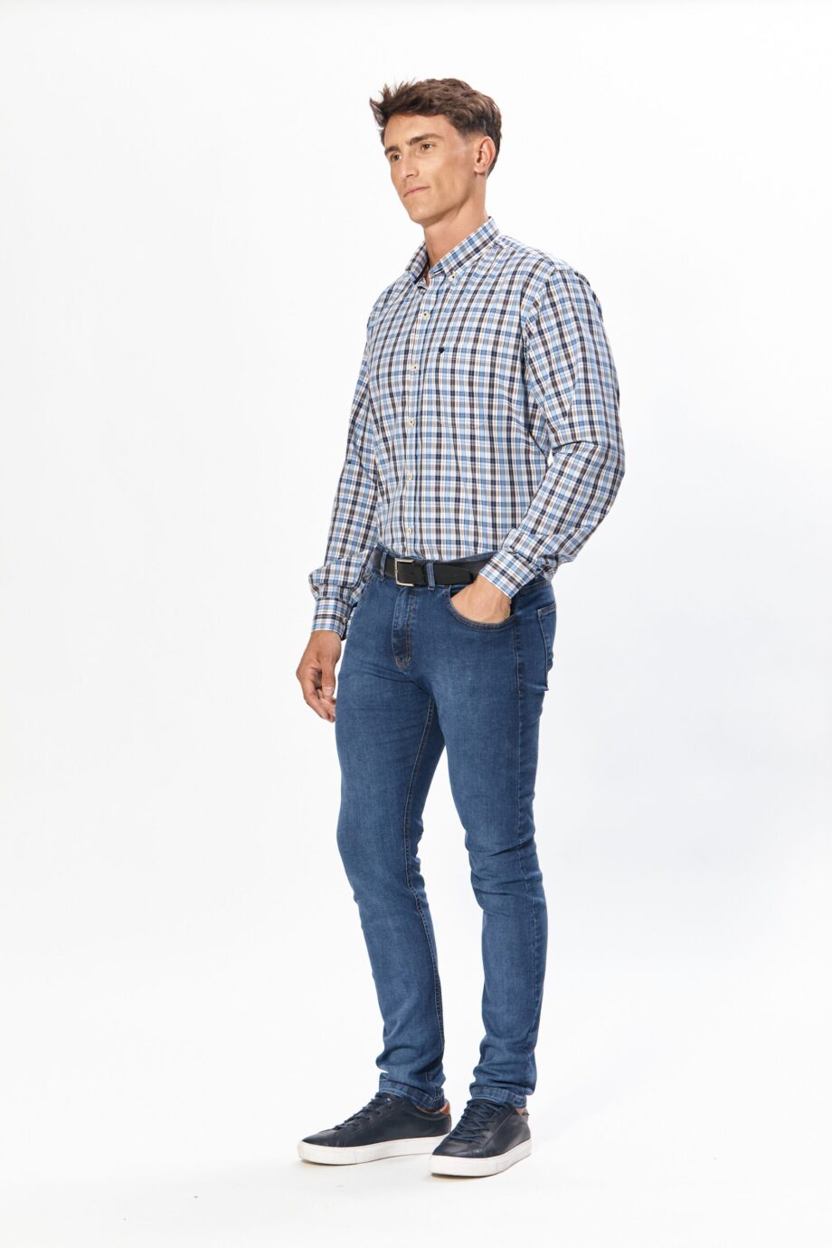 Camisa regular fit a cuadros