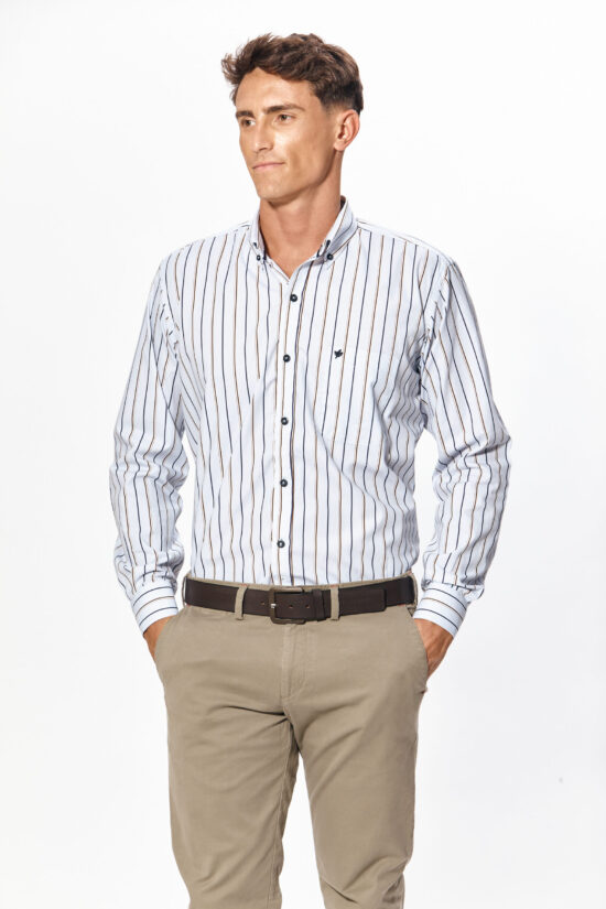 Camisa regular fit a rayas