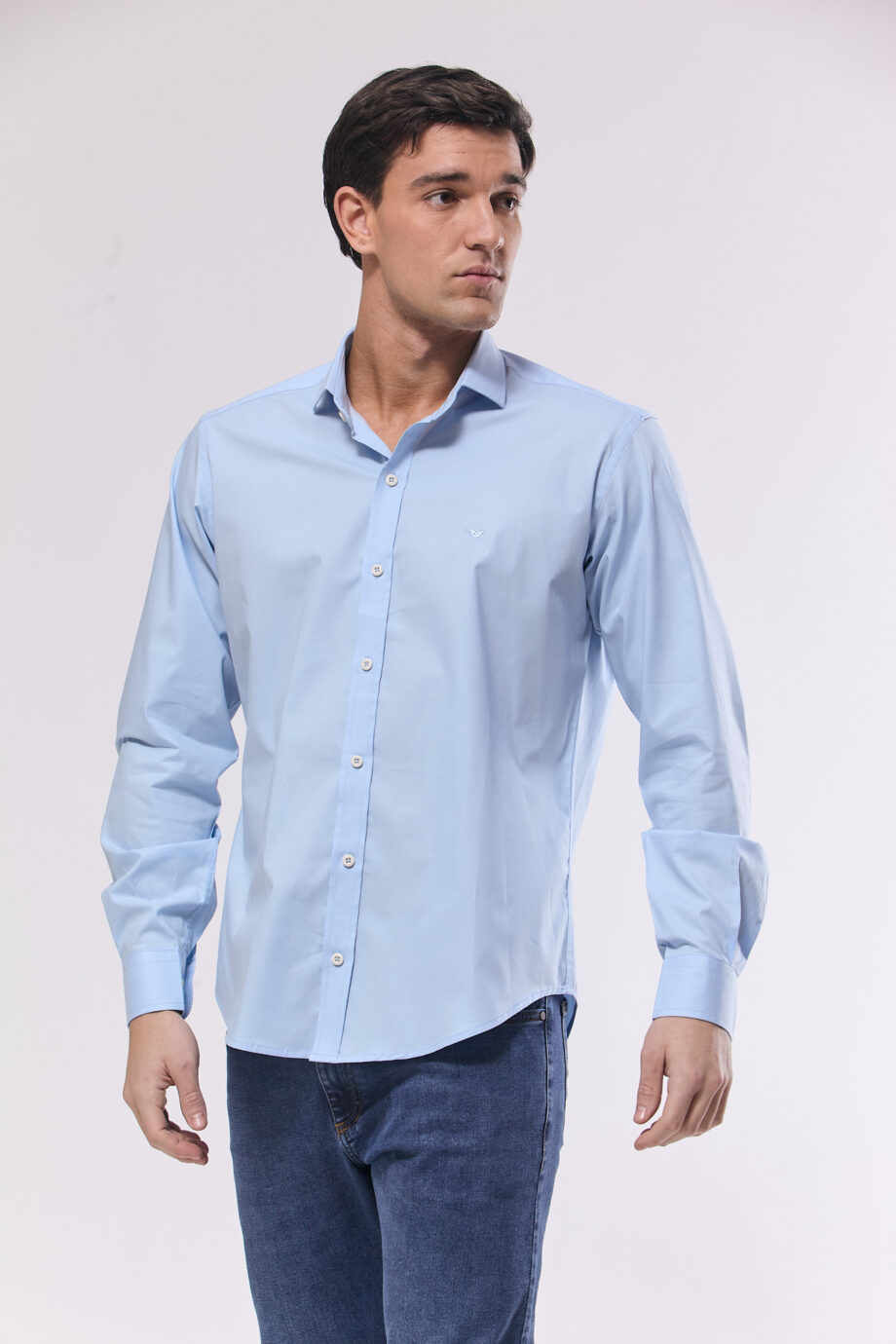 Camisa lisa slim fit