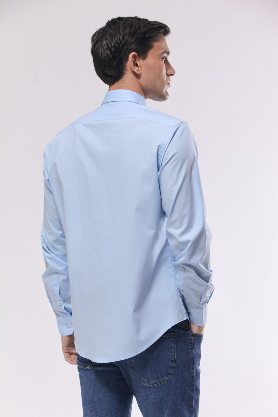 Camisa lisa slim fit