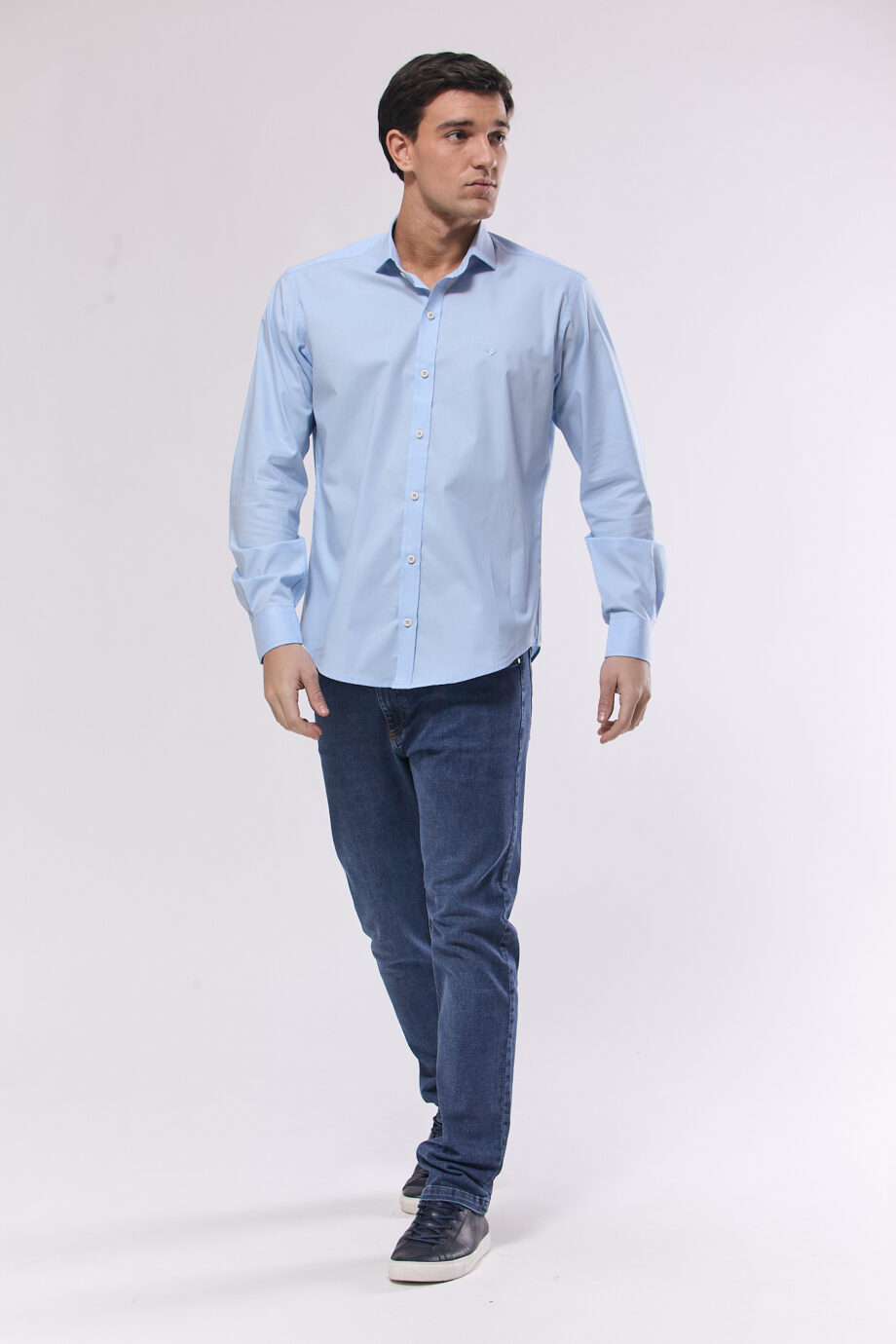 Camisa lisa slim fit