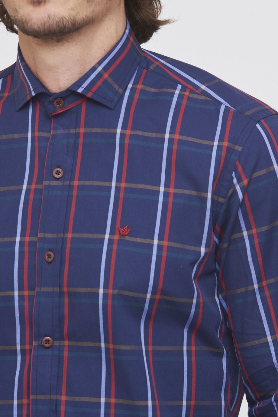 Camisa slim fit a cuadros