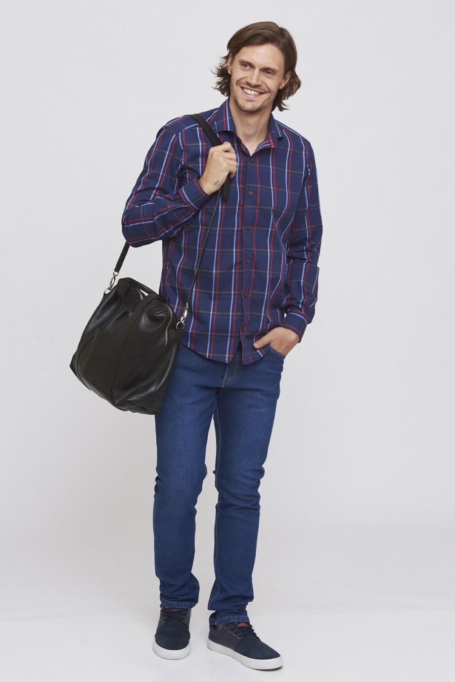 Camisa slim fit a cuadros