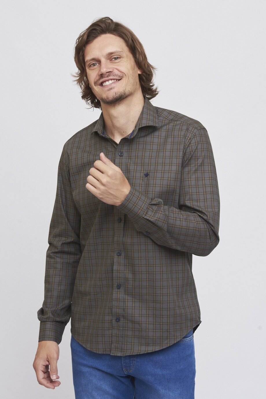 Camisa slim fit a cuadros