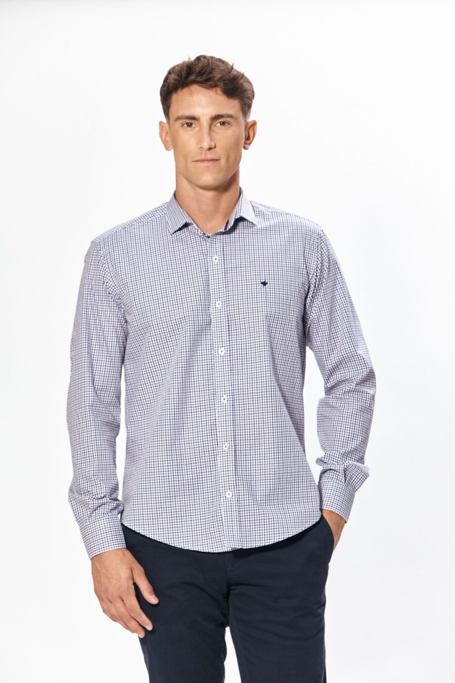 Camisa slim fit a cuadros