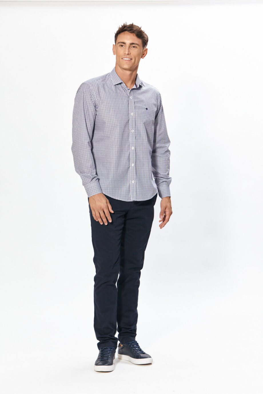 Camisa slim fit a cuadros