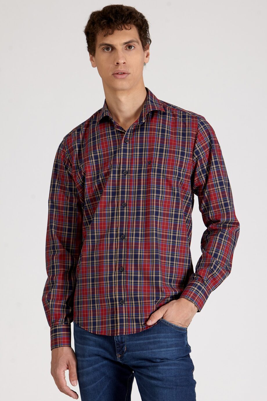 Camisa slim fit a cuadros