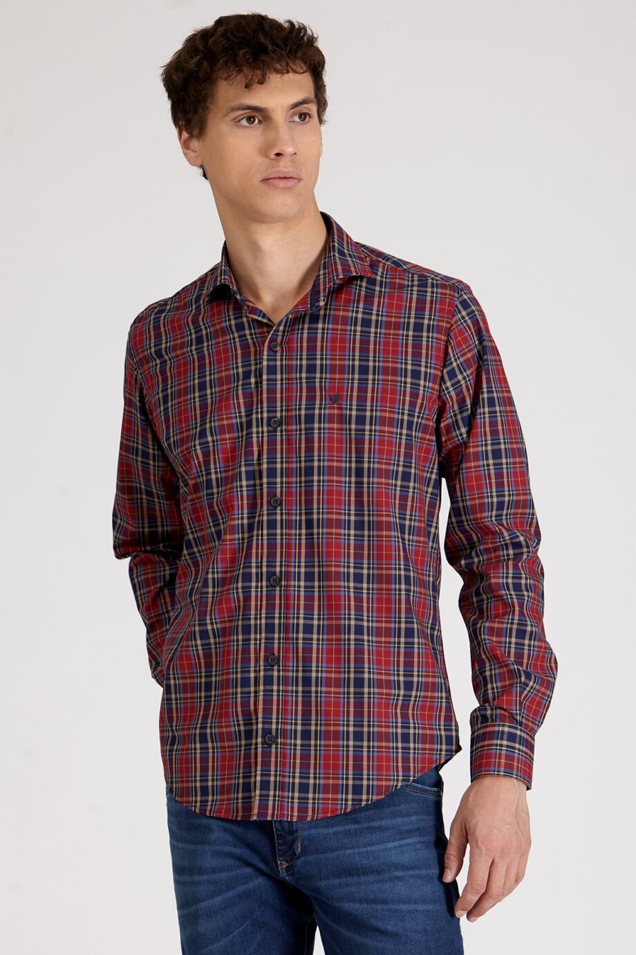 Camisa slim fit a cuadros